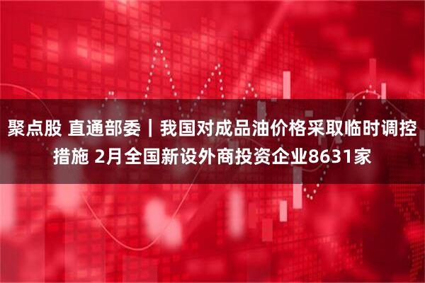 聚点股 直通部委|我国对成品油价格采取临时调控措施 2月全国新设外商投资企业8631家