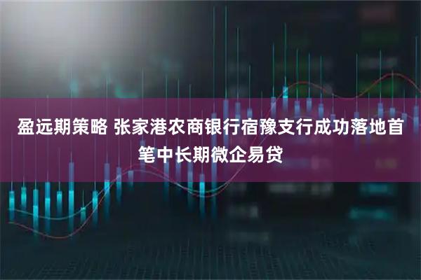 盈远期策略 张家港农商银行宿豫支行成功落地首笔中长期微企易贷