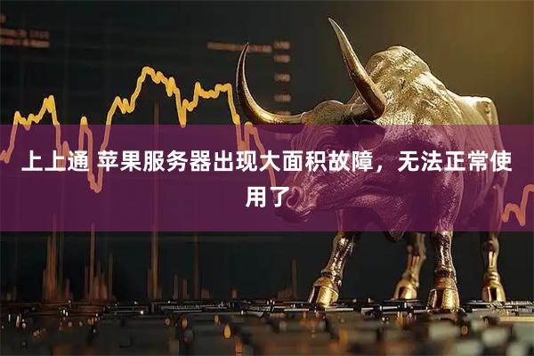上上通 苹果服务器出现大面积故障，无法正常使用了