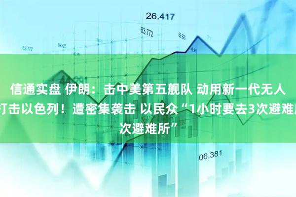 信通实盘 伊朗：击中美第五舰队 动用新一代无人机打击以色列！遭密集袭击 以民众“1小时要去3次避难所”