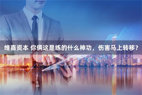 维嘉资本 你俩这是练的什么神功，伤害马上转移？